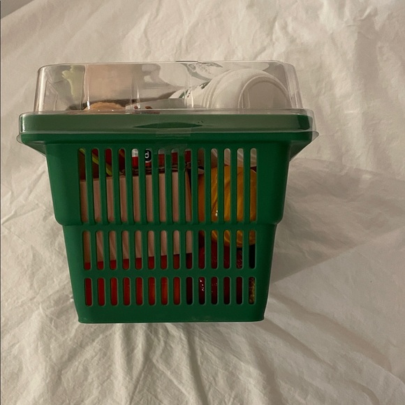 Publix Kids Play Food Set with Basket - Green and White - Picture 3 of 7